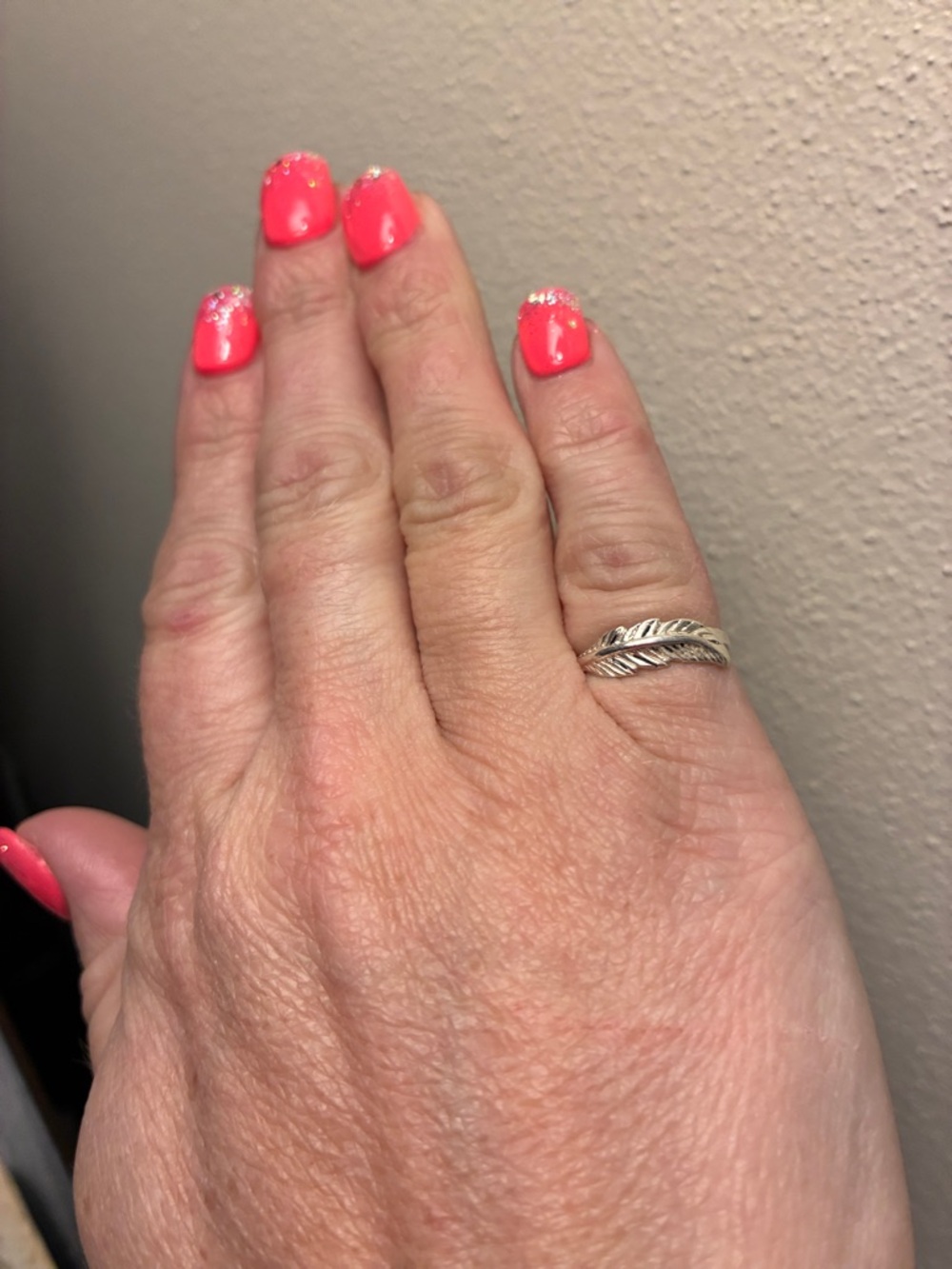 Sterling Feather Wrap Ring - Silver